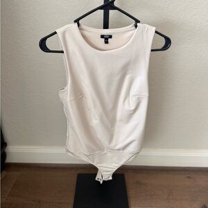 Express Cream Sleeveless Bodysuit